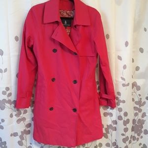 London Fog hot pink trench coat